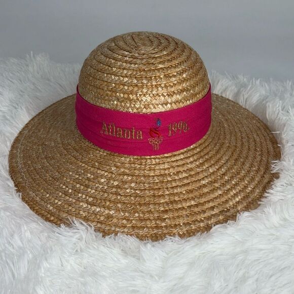 Vintage Atlanta Olympics Straw Hat New - Picture 13 of 13
